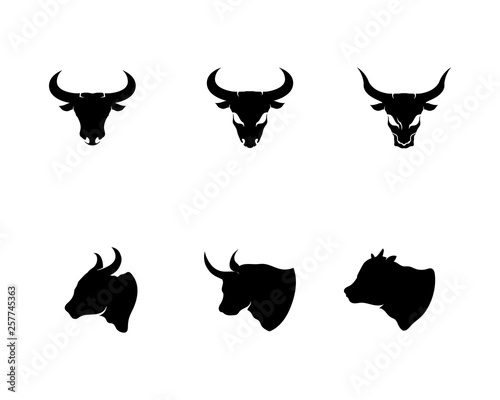 Bull horn logo and symbols template icons app