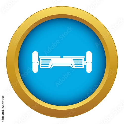 Smart scooter icon blue vector isolated on white background for any design