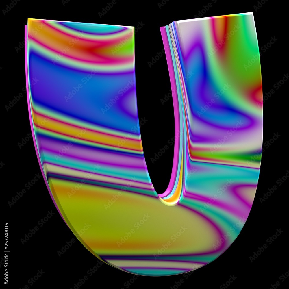 Colorful Circus Alphabet U