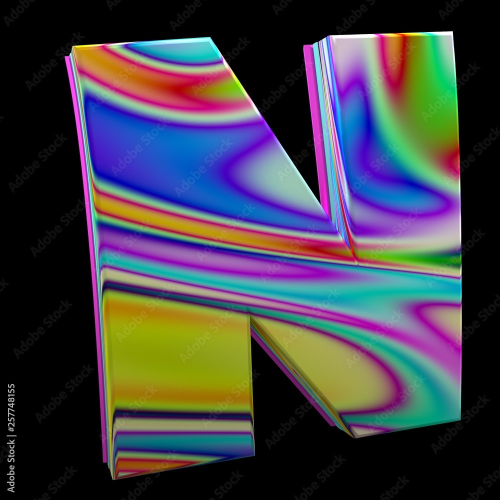 Colorful Circus Alphabet N