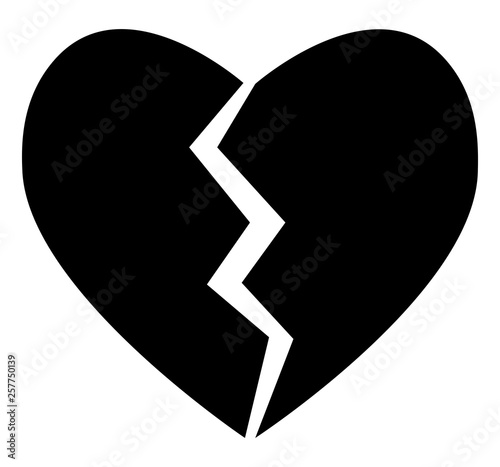 Heartbreak vector illustration in flat style vector