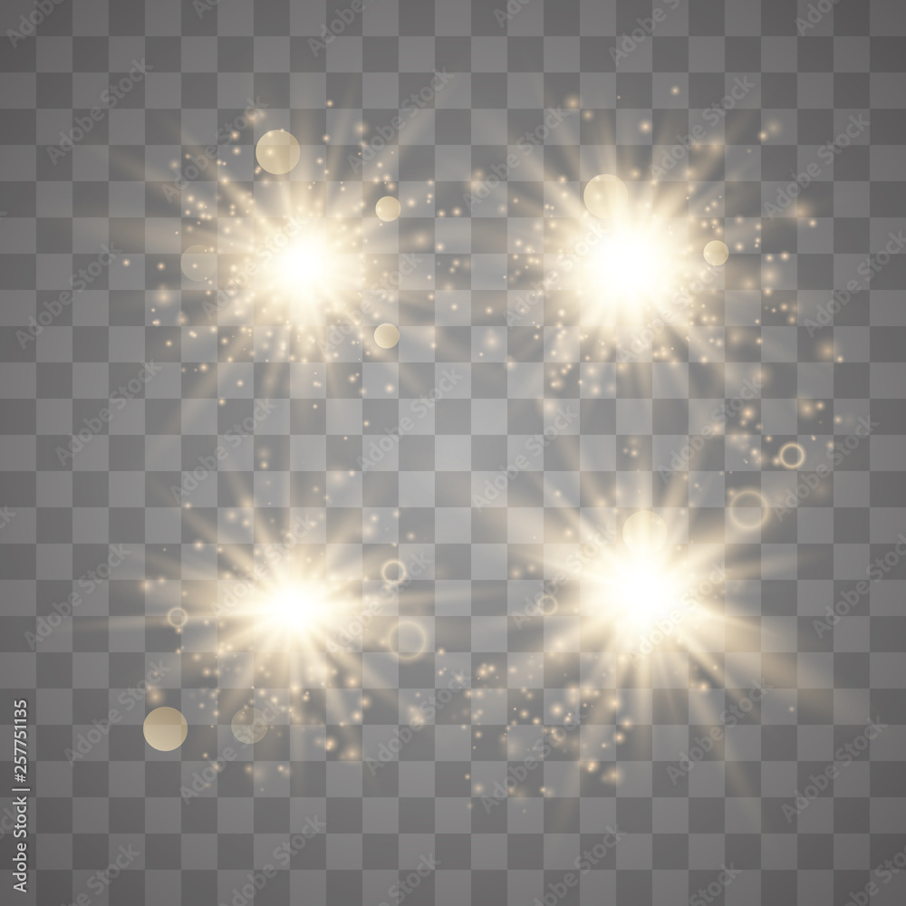 Set of glowing lights Set of glowing lights