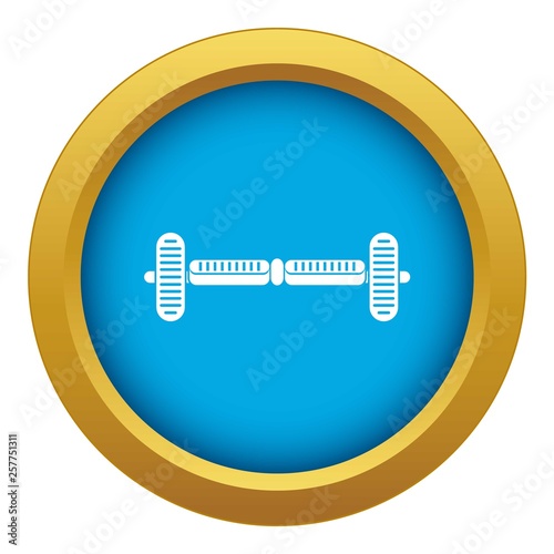 Hoverboard gyro pod icon blue vector isolated on white background for any design