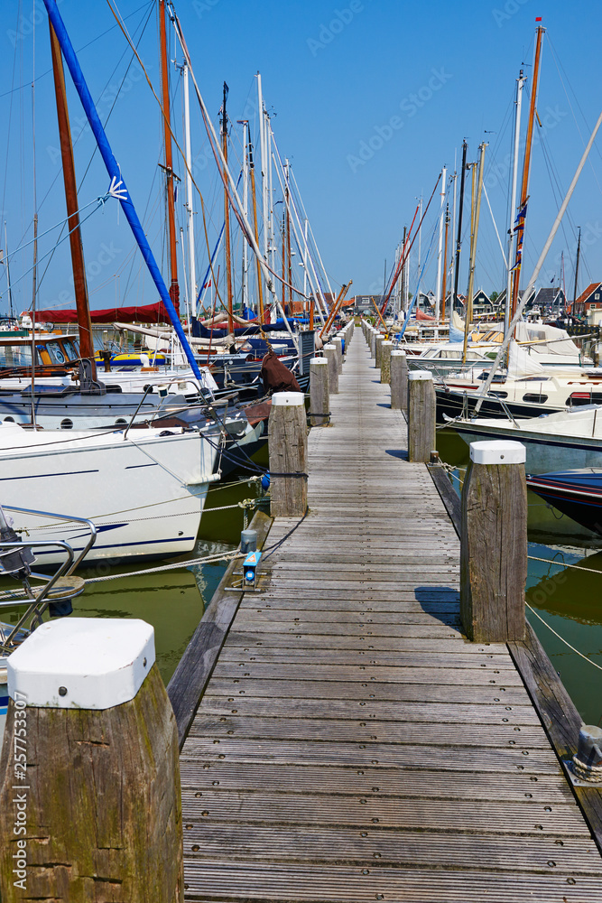 Fototapeta premium Sailing yachts moored in marina
