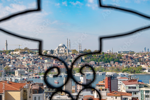 A view of suleymanie mosque from galata