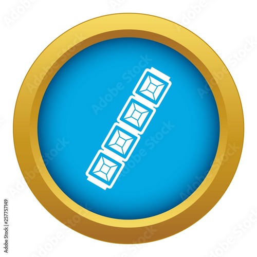 Jewelry chain icon blue vector isolated on white background for any design