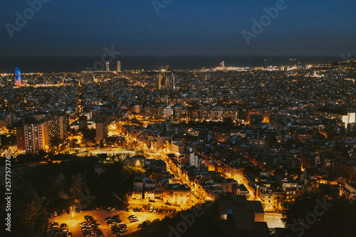 Night view of Barcelona