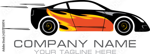 Car tuning. Sign for logo
