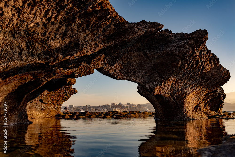 View through the arch rock