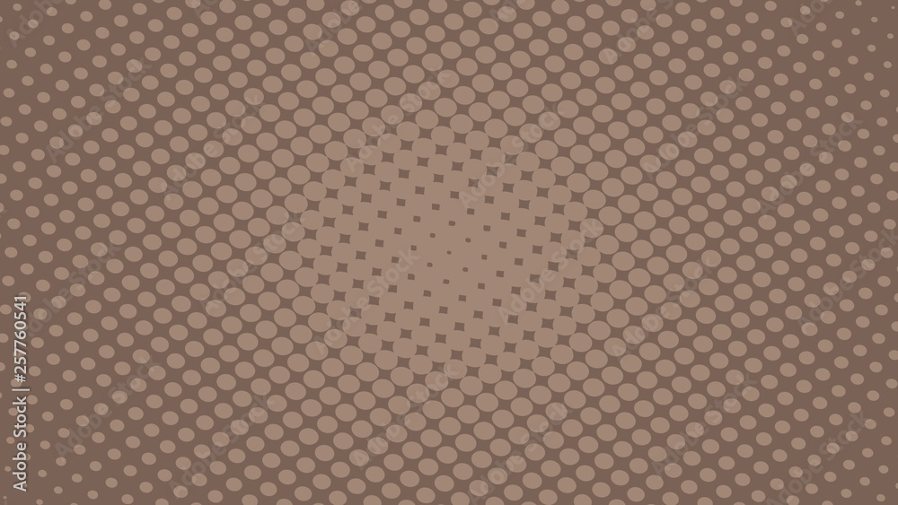 Brown pop art background with halftone dots design, abstract vector illustration in retro comics style Brown pop art background with halftone dots design, abstract vector illustration in retro comics style