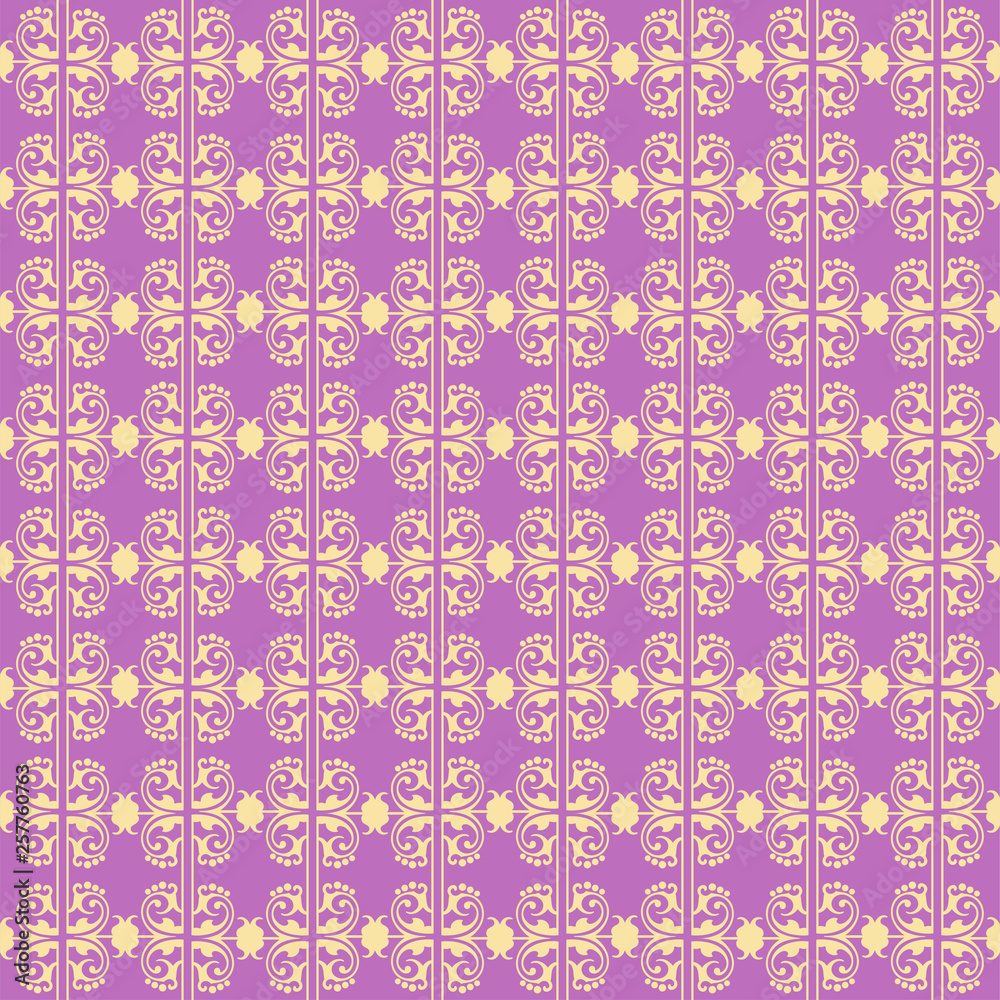 damask seamless pattern with flowers