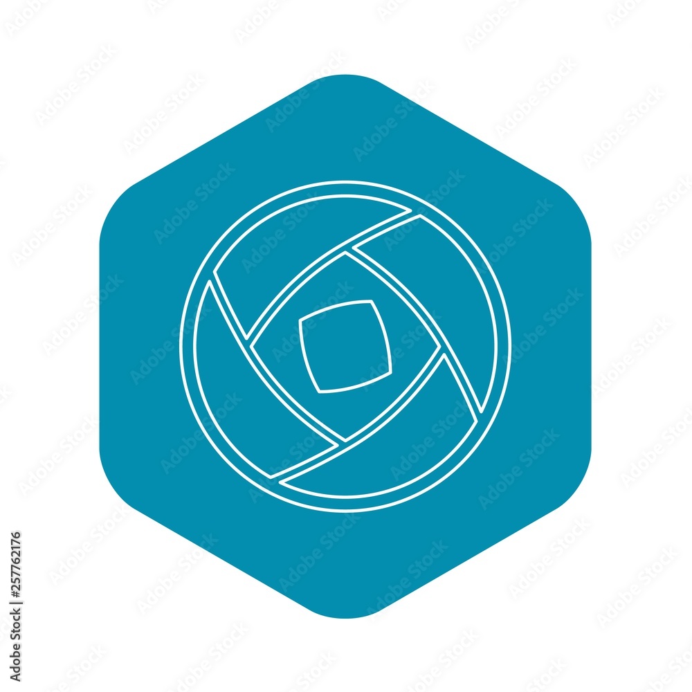 Photo objective icon. Outline illustration of photo objective vector icon for web Photo objective icon. Outline illustration of photo objective vector icon for web