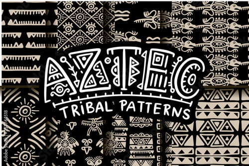 Seamless aztec vector pattern.