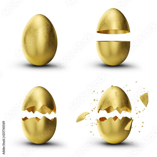 Photography Golden, luxury easter set eggs