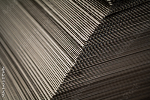 stacked corrugated cardboard