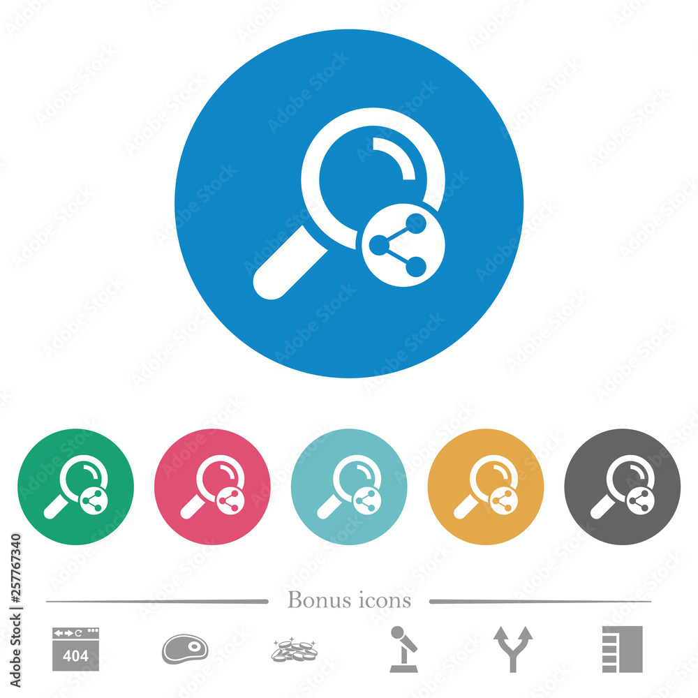 Share search flat round icons Share search flat round icons