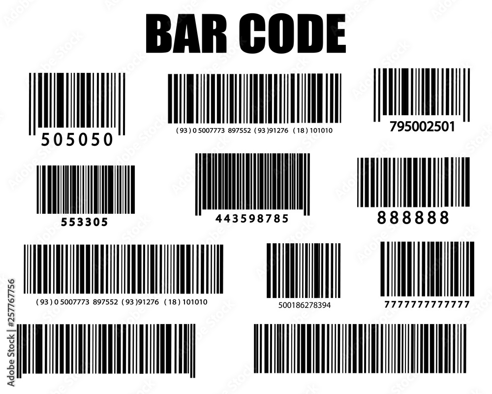 Realistic bar code icon. Realistic bar code icon.