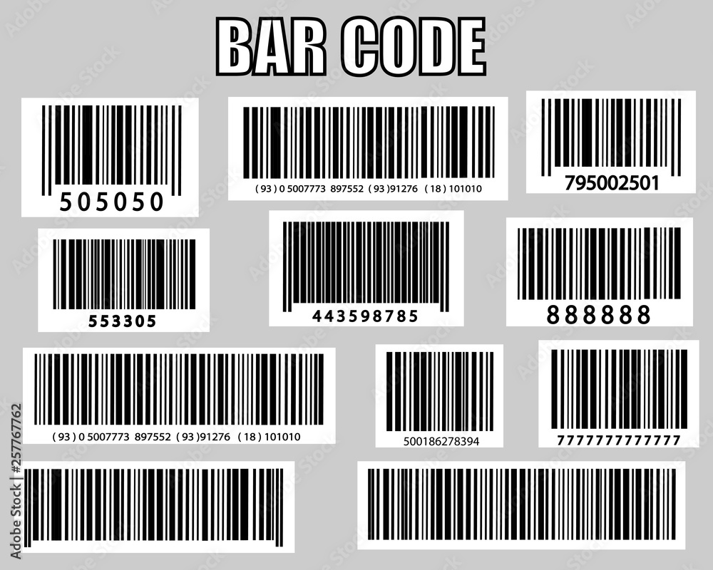 Realistic bar code icon. Realistic bar code icon.