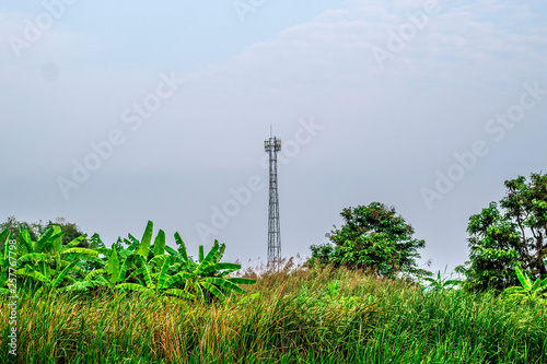 Telecommunication poles, in the countryside