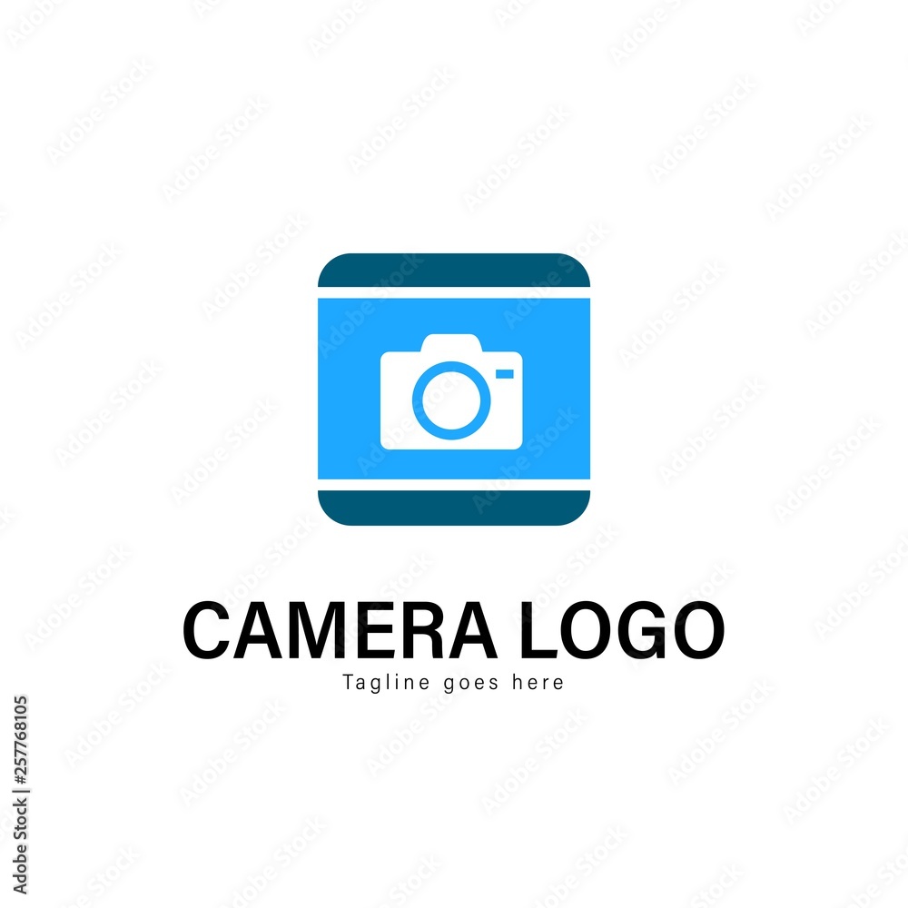 Camera logo template design. Camera logo with modern frame vector design Camera logo template design. Camera logo with modern frame vector design