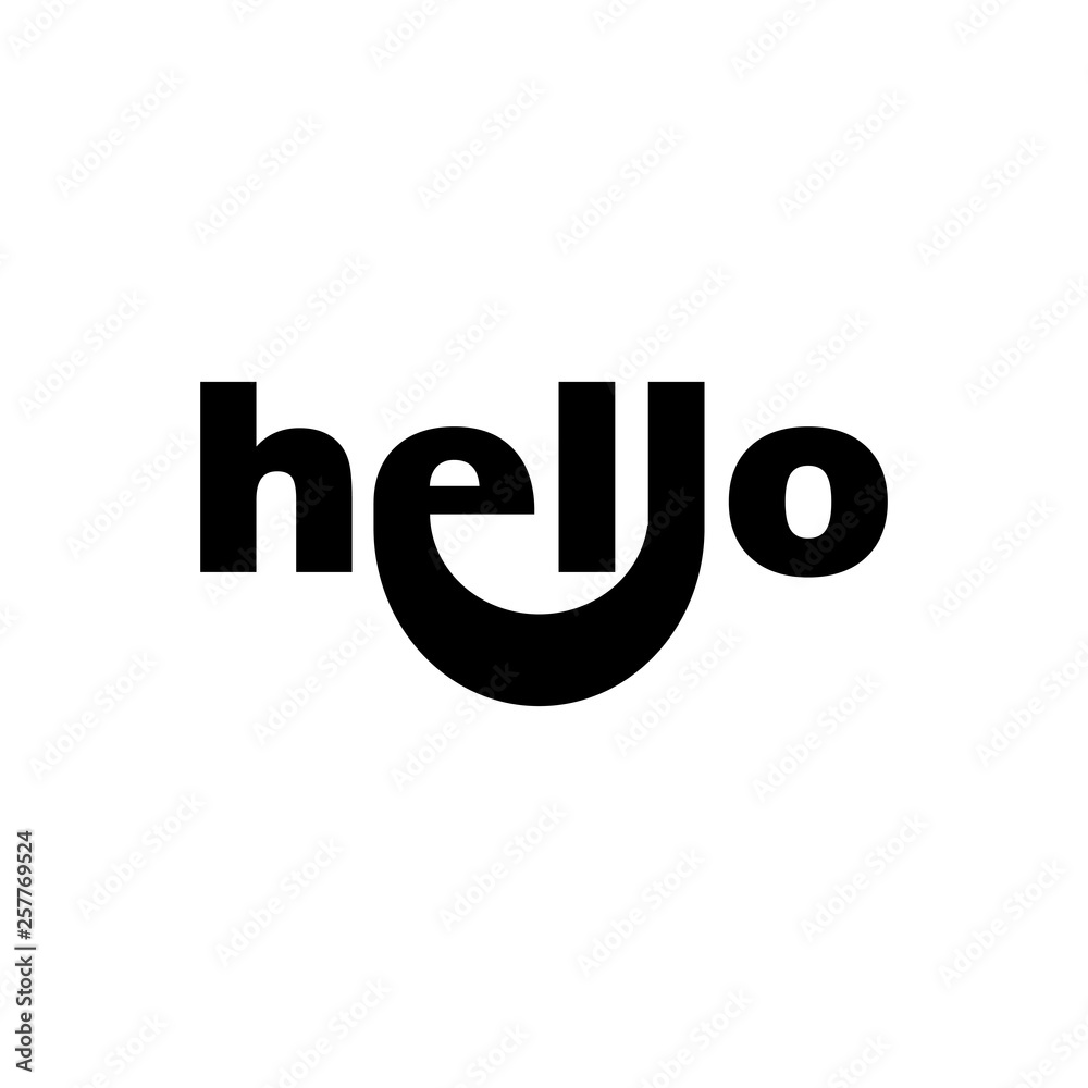 HELLO with Smile logo design HELLO with Smile logo design