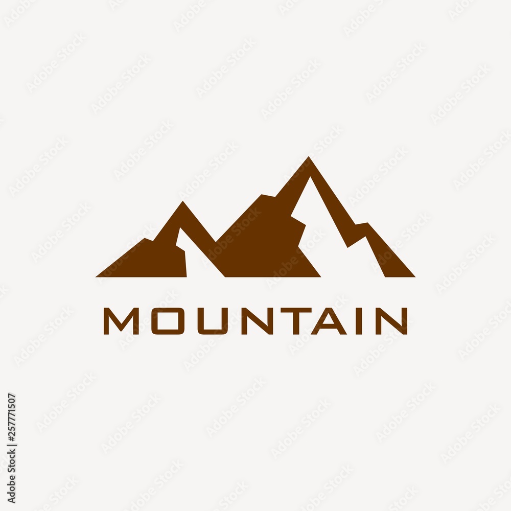 Simple mountain logo template