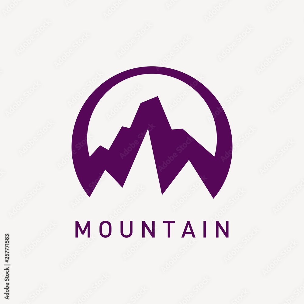 Simple mountain logo template Simple mountain logo template