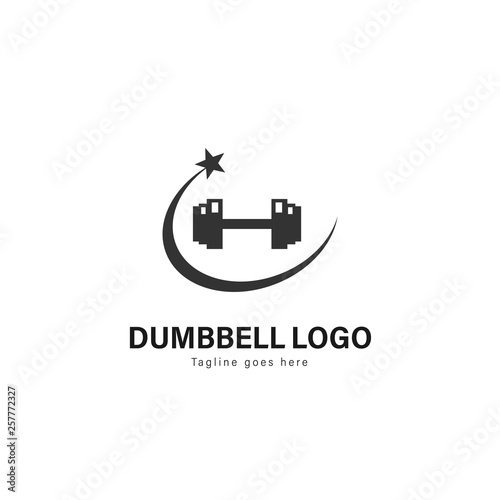 Fitness logo template design. Fitness logo with modern frame vector design