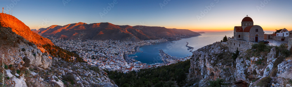 Monastery of St. Sava above Kalimnos town in Dodecanese, Greece. Monastery of St. Sava above Kalimnos town in Dodecanese, Greece.