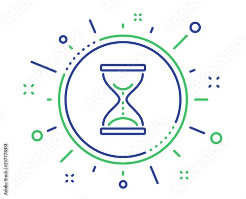 Time hourglass line icon. Sand watch sign. Quality design elements. Technology time hourglass button. Editable stroke. Vector