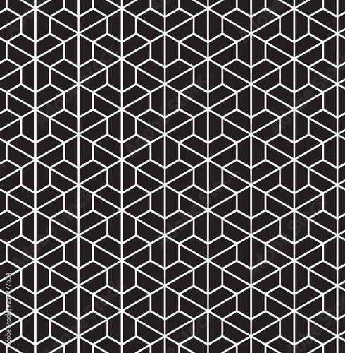 Seamless abstract geometric isometric pattern background wallpaper.