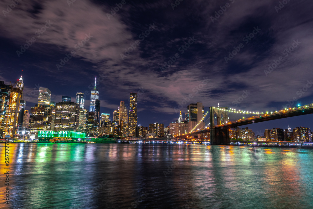 Lower Manhattan by night, NYC