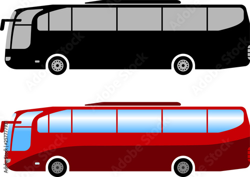 coach bus simple illustration