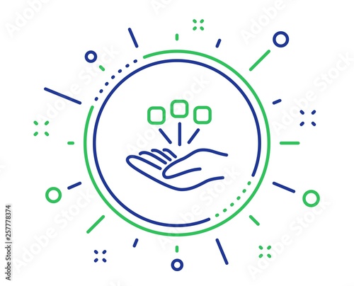 Consolidation line icon. Business strategy sign. Quality design elements. Technology consolidation button. Editable stroke. Vector