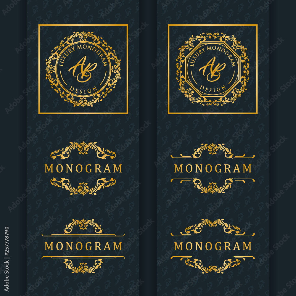 Fototapeta premium Luxury design with elegant black background