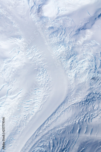 Valley glaciers from the air, Antarctica