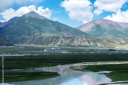 Sanjiangyuan Nature Reserve, the highest elevation natural wetland, Tibet, China photo