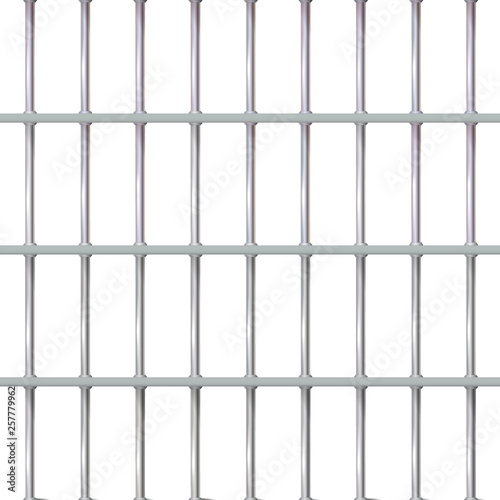 Realistic background prison iron interior. Jail cells modern with bars. Banner vector detailed illustration metal lattice. Detention centre cell metallic. Isolated way, freedom concept grid.