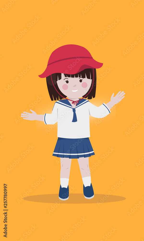Sailor Girl with Red Hat