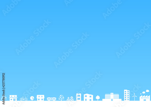 街並み　イラスト