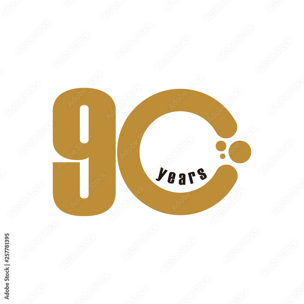 Obraz premium 90 Year Anniversary Vector Template Design Illustration