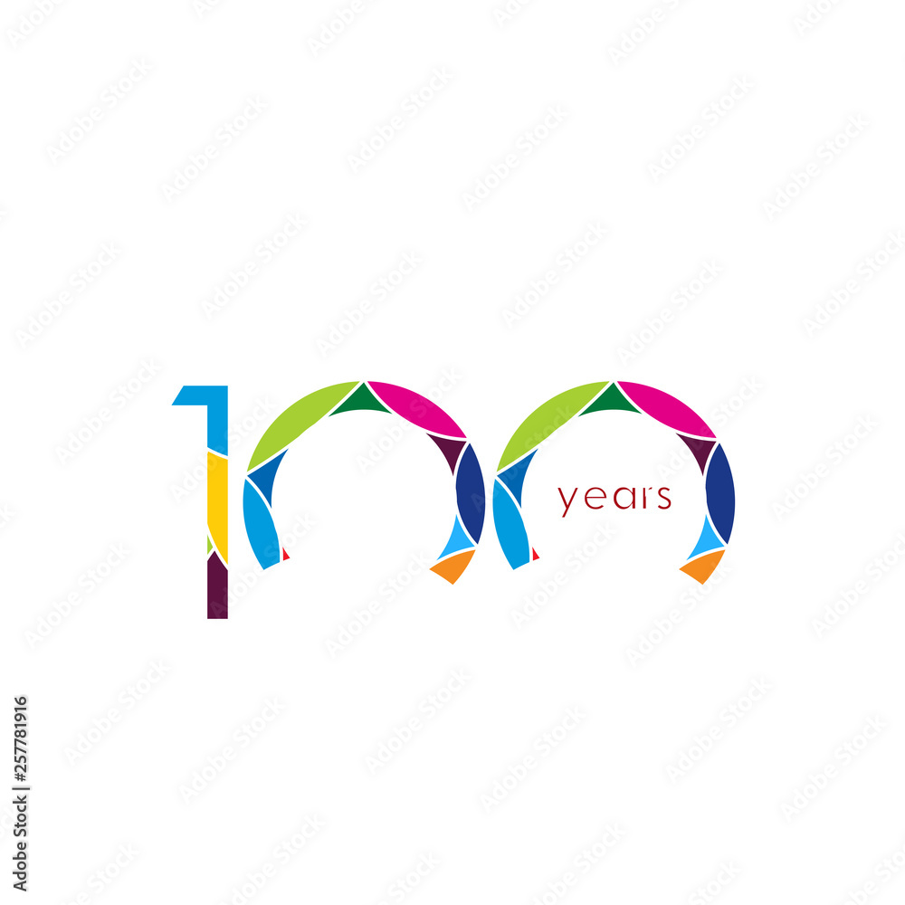100 Year Anniversary Vector Template Design Illustration 100 Year Anniversary Vector Template Design Illustration