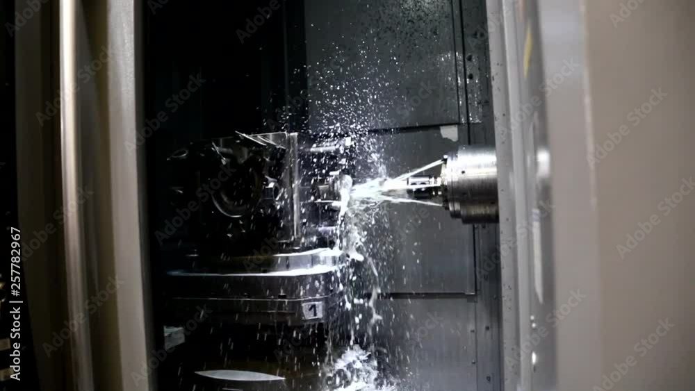 Close up of CNC machine at work Close up of CNC machine at work