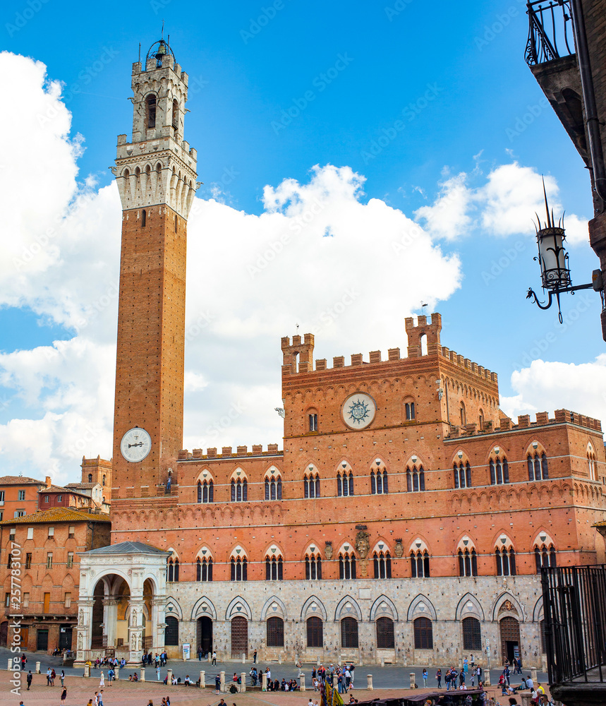 Torre del Mangia in Siena, Tuscany.