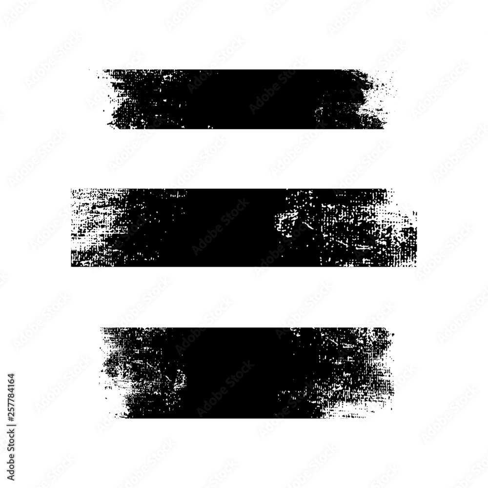 Distressed black stroke banners