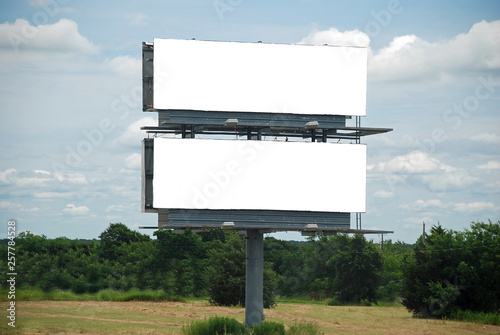 Double Blank White Billboards just add you own Text