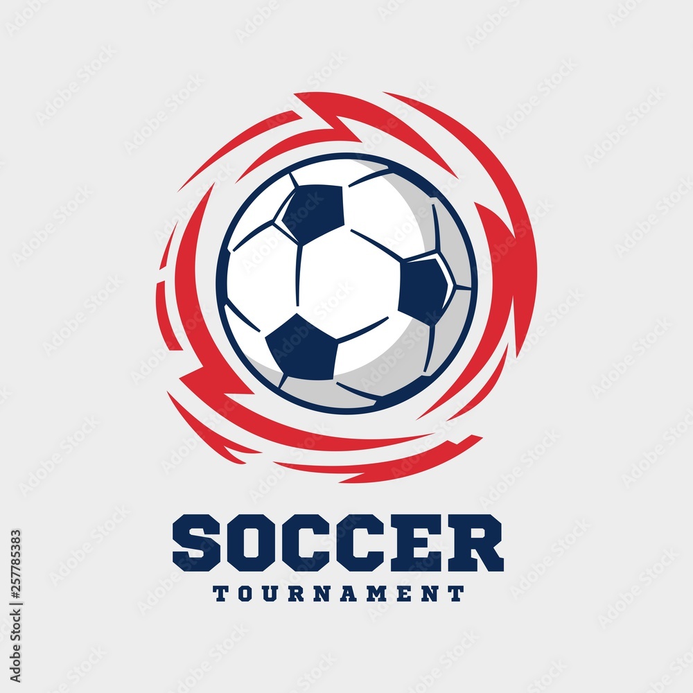 Football or soccer tournament logo design Football or soccer tournament logo design