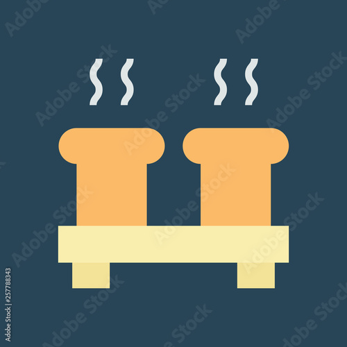 Silhouette icon hot bread