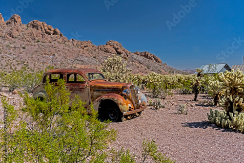 Old cars and rustic vehicles of Nelson Ghost Town.