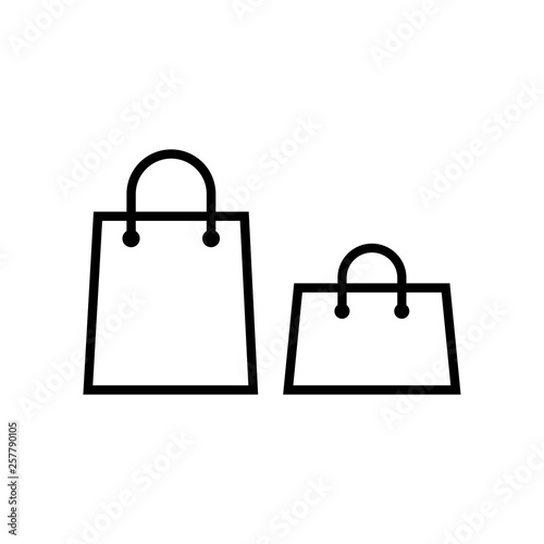 bag icon, shop bag icon vector design